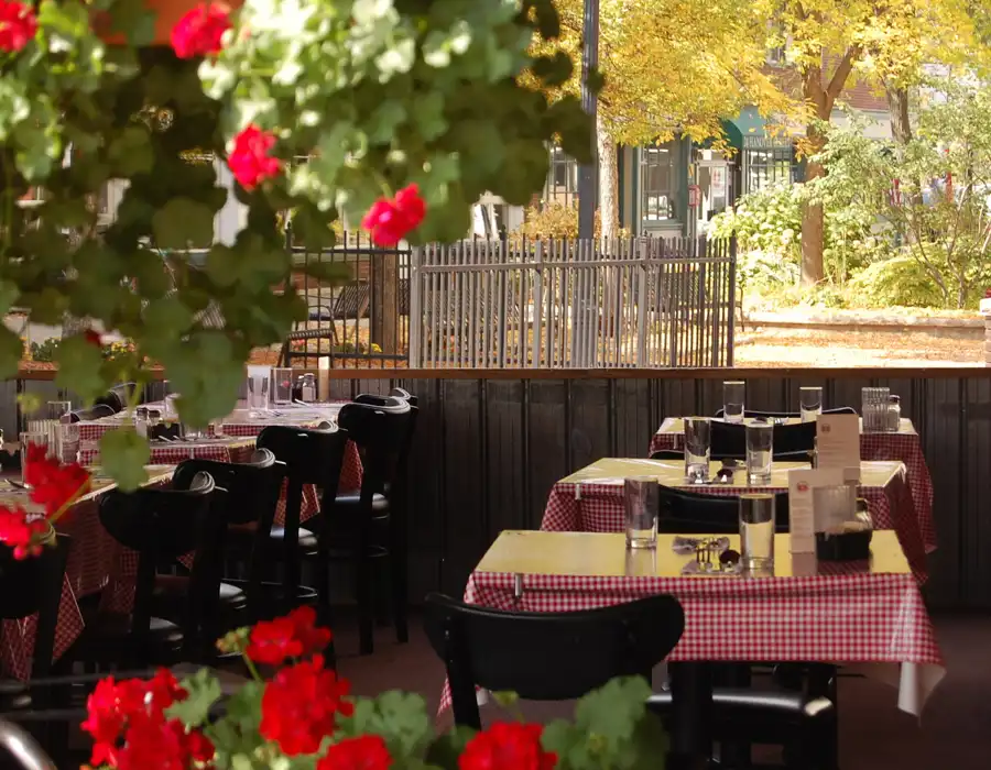 outdoor dining space