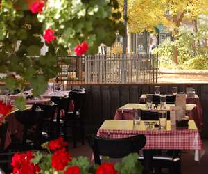 outdoor dining space